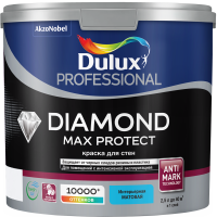 Краска DULUX Professional Diamond Max Protect матовая база BC 2,25 л Краска DULUX Professional Diamond Max Protect матовая база BC 2,25 л