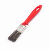 Кисть плоская Водные краски 25*10 смесовая черная щетина, пластиковая красная ручка АКОР