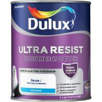 Краска DULUX Ultra Resist база BW 1л гостиные и офисы матовая