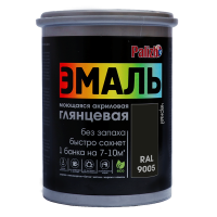 Эмаль акриловая Palizh глянцевая черная RAL9005 1кг