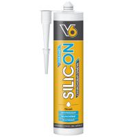 Герметик силиконовый санитарный V6 белый 260мл