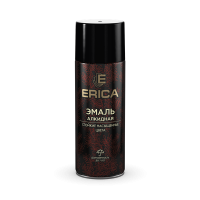 Аэрозольная эмаль алкидная Erica черная глянцевая 520мл