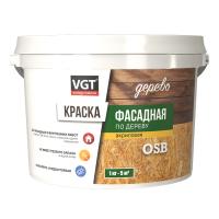 Краска VGT ВД-АК-1180 фасадная по дереву белая, 3кг