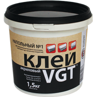 Клей напольный №1 VGT Эконом для бытового линолеума и ковролина 1,5кг