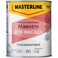 Краска фасадная Masterline Maestro глубокоматовая база BW 0,9л