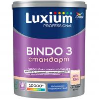 Краска ВД Luxium Prof BINDO 3 база BW глубокоматовая 4,5л