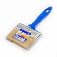 Кисть плоская Лаки 100*12 синтетическая щетина, пластиковая синяя ручка АКОР