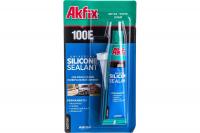 Герметик силиконовый универсальный Akfix 100E белый 50мл туба