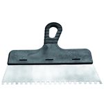 Шпатель фасадный зубчатыя TOOLBERG 250мм 8х8мм, нержавеющая сталь, пластмассовая ручка