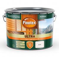 Лазурь влагостойкая PINOTEX-ULTRA белая 9л