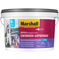 Краска фасадная AKRIKOR база BW силикон-акриловая 2,5л