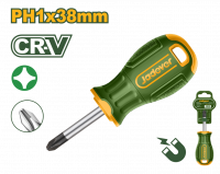 Отвертка крестовая PH1 38мм Cr-V JADEVER