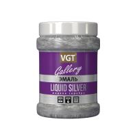 Эмаль акриловая ВД-АК-1179 VGT универсальная "МЕТАЛЛИК" жидкое серебро 0,23кг (неморозостойкая)