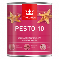 Эмаль алкидная TIKKURILA PESTO 10 матовая универсальная база A 0,9л Эмаль алкидная TIKKURILA PESTO 10 матовая универсальная база A 0,9л