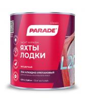 Лак яхтный алкидно-уретановый PARADE L20 Яхты&Лодки 0,75л глянцевый