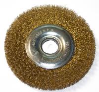 Щетка-крацовка дисковая, для УШМ, латунная витая проволока, 150мм"TOOLBERG"