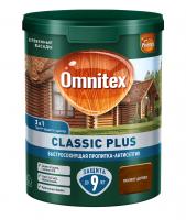 Пропитка-антисептик быстросохнущая Omnitex Classic Plus 3 в 1 тиковое дерево 0,9л