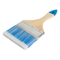 Кисть плоская Лазурит-Стандарт 100 мм искусственная щетина, деревянная ручка TOOLBERG