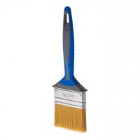 Кисть для лаков Профи 70х12, двухкомпонентная ручка, нержавеющая сталь АКОР