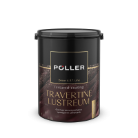 Штукатурка травертин сияющий TRAVERTINE LUSTREUM Poller A.R.T. белая перламутровая 6кг