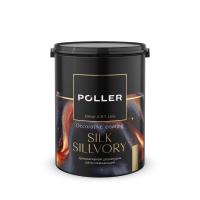 Штукатурка декоративная шелк мерцающий Poller Шелк Силлвори белая жемчужная 4л