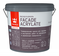 Краска фасадная TIKKIVALA Facade Acrylate база A глубокоматовая 2,7 л