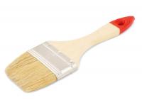 Кисть флейцевая 75 мм, толщина 11, светлая щетина, лакиованная ручка Колор Эксперт