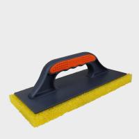 Терка DЕCOR, 2 К, 280х140 мм, грубый желтый поролон (для очищения рельефной плитки от затирки)