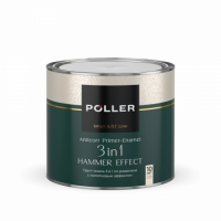 Грунт-эмаль 3 в 1 с молотковым эффектом Poller A.R.T. коричневая 2л Грунт-эмаль 3 в 1 с молотковым эффектом Poller A.R.T. коричневая 2л