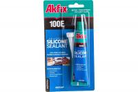 Герметик силиконовый универсальный Akfix 100E 50мл туба Прозрачный Герметик силиконовый универсальный Akfix 100E 50мл туба Прозрачный