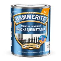 Краска 3 в 1 Hammerite гладкая белая RAL9003 0,75л