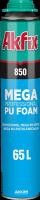 Пена профессиональная Akfix 850 полиуретановая MEGA 65л 850гр Пена профессиональная Akfix 850 полиуретановая MEGA 65л 850гр