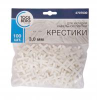 Крестики для плитки 3,0 мм (100шт) "TOOLBERG" Крестики для плитки 3,0 мм (100шт) "TOOLBERG"