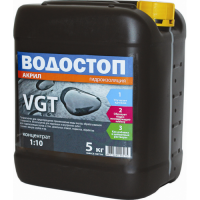 Грунт-концентрат VGT Водостоп-акрил (1:10) 5кг неморозостойкий