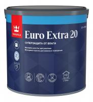 Краска TIKKURILA Euro Extra 20 база А полуматовая для влажных помещений 2,7л Краска TIKKURILA Euro Extra 20 база А полуматовая для влажных помещений 2,7л