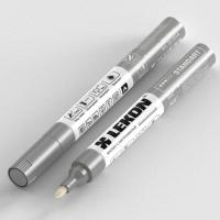 Маркер LEKON Standart с нитроэмалью 4 мм цвет серебро