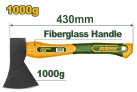 Топор 1000г с фиберглассовой ручкой JADEVER