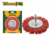 Щетка-крацовка для дрели 75мм плоская полимерно-абразивная JADEVER