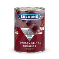 Грунт-эмаль по ржавчине SKLADNO коричневая 0,8кг Грунт-эмаль по ржавчине SKLADNO коричневая 0,8кг