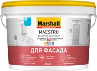 Краска ВД Maestro фасадная база BС 2,5 л глубокомат (латексная) база под колеровку