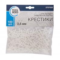 Крестики для плитки 2,5 мм (100шт) "TOOLBERG" Крестики для плитки 2,5 мм (100шт) "TOOLBERG"