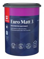Краска TIKKURILA Euro Matt 3 база А глубокоматовая интерьерная 0,9л