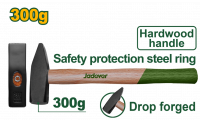 Молоток 300гр с деревянной ручкой JADEVER