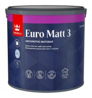 Краска TIKKIVALA Euro Matt 3 база А глубокоматовая интерьерная 2,7л