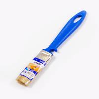 Кисть плоская Лаки 25*10 синтетическая щетина, пластиковая синяя ручка АКОР