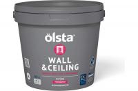 Краска OLSTA WALL&CEILING для стен и потолков интерьерная матовая база А 0,9 л Краска OLSTA WALL&CEILING для стен и потолков интерьерная матовая база А 0,9 л