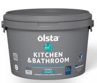 Краска OLSTA KITCHEN&BATHROOM для кухонь и ванных матовая база А 2,7 л Краска OLSTA KITCHEN&BATHROOM для кухонь и ванных матовая база А 2,7 л