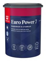 Краска TIKKIVALA Euro Power 7 интерьерная стойкая к мытью матовая база А 0,9л