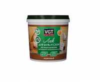 Лак для бань и саун VGT акриловый 0,9кг (неморозостойкий)