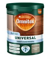 Пропитка для дерева Omnitex UNIVERSAL 2 в 1 Скандинавский серый 0,9л